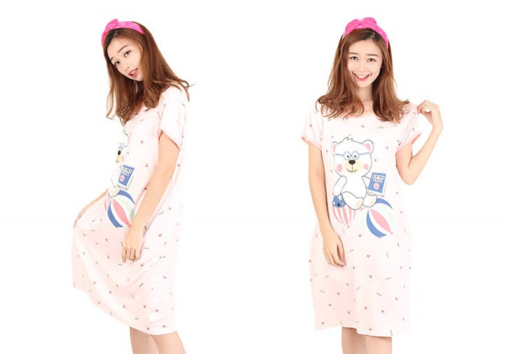 QA-463 Cute Bear Sleepwear Pink