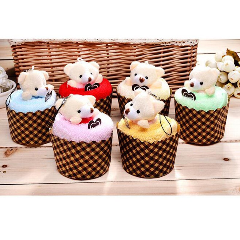 HM 825 Cute Bear Cup Cake Towel 