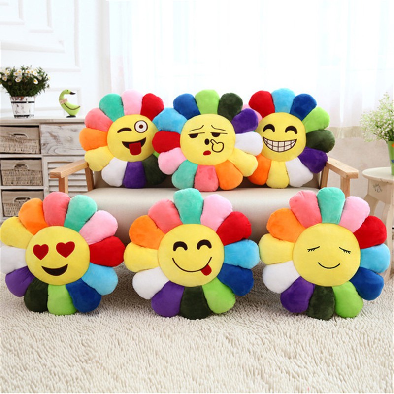 HM 836 Sunflowers Emoji Cushion Pillow