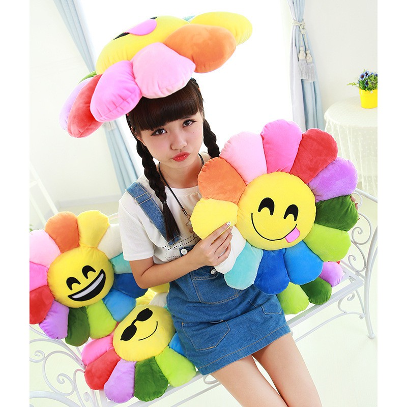 HM 836 Sunflowers Emoji Cushion Pillow