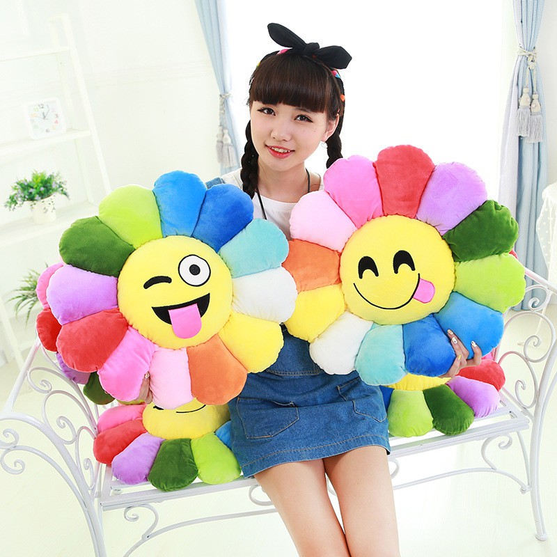 HM 836 Sunflowers Emoji Cushion Pillow