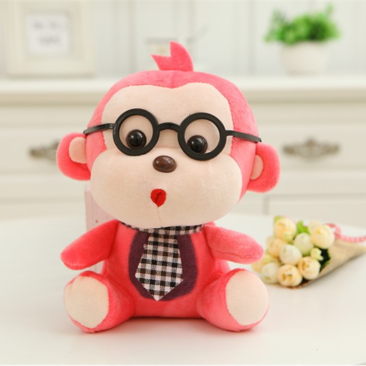 HM 847 Monkey Teddy Bear Red