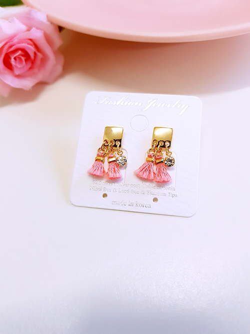 KR-049 Charming Earring Pink