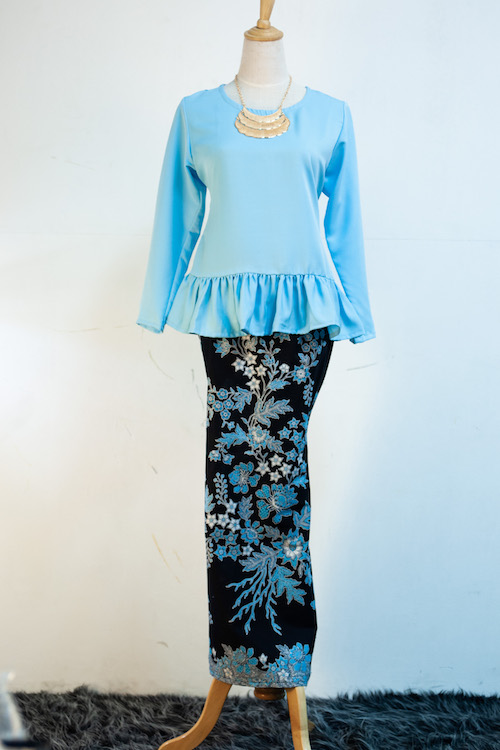 ND0004 Stylish Baju Kurung Blue