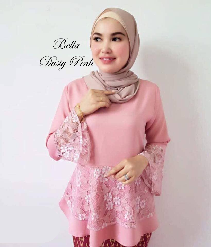 ND0005 Charming Peplum Top Dusty Pink