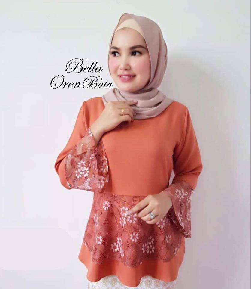 ND0005 Charming Peplum Top Orange