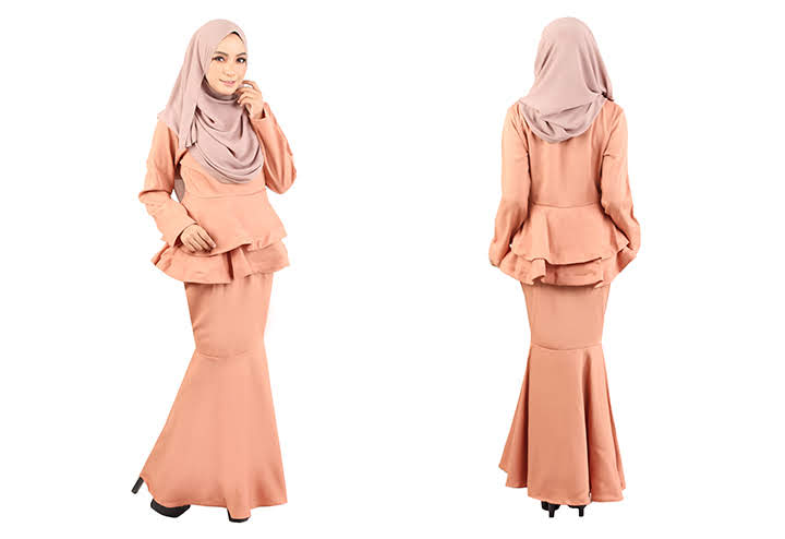 QA-446 Peplum Baju Kurung Beige