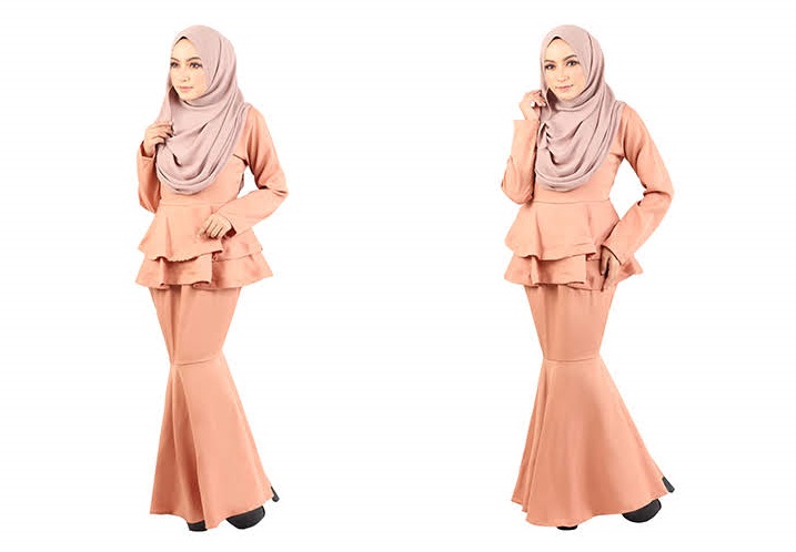 QA-446 Peplum Baju Kurung Beige