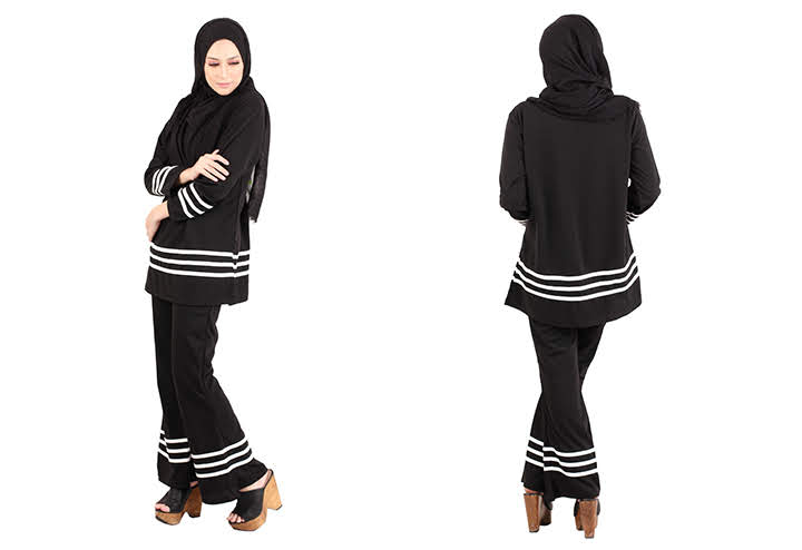 QA-455 Muslimah Set Wear Black