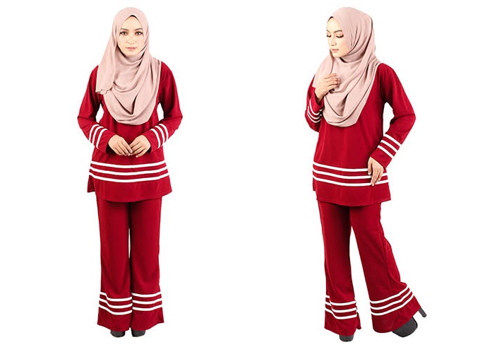 QA-455 Muslimah Set Wear Red