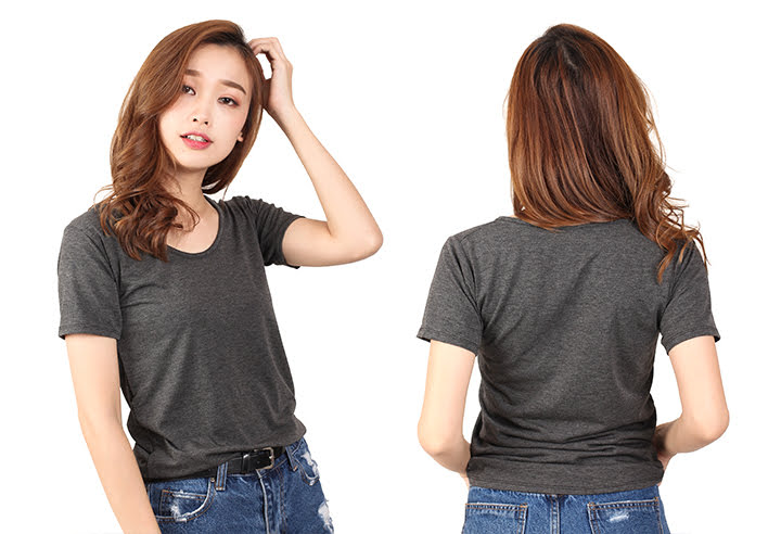 QA-461 Basic Casual T Shirt Grey