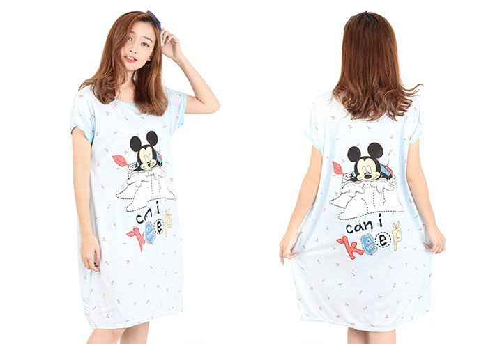 QA-464 Cute Mickey Sleepwear Light Blue