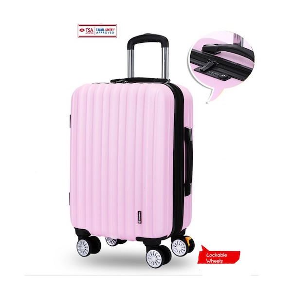 TR100 Expandable Luggage Pink