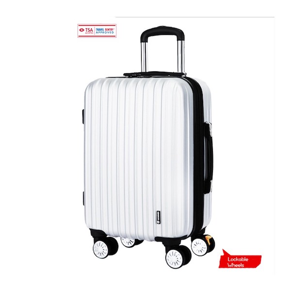 TR100 Expandable Luggage White