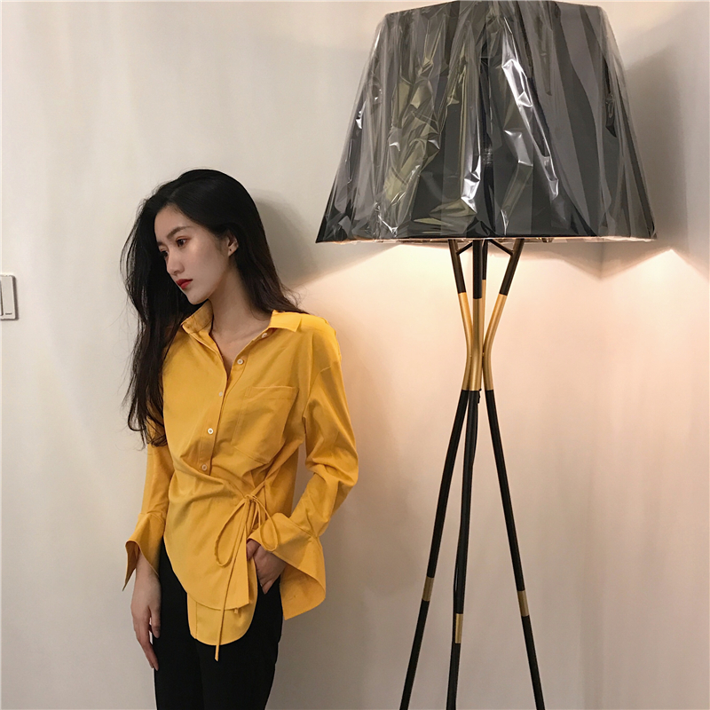 VW12358 Fashion Long Top Yellow