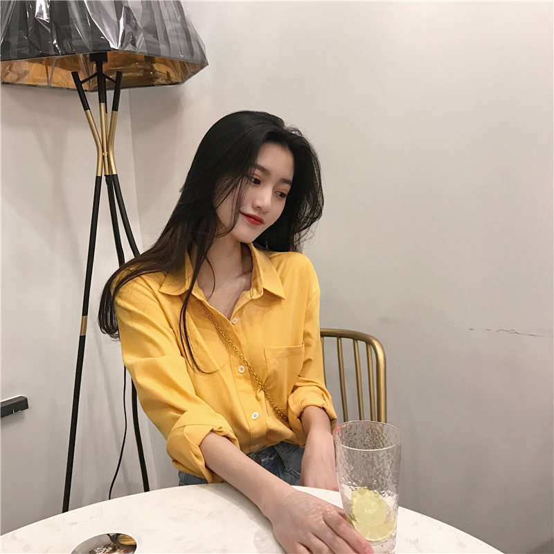 VW12358 Fashion Long Top Yellow