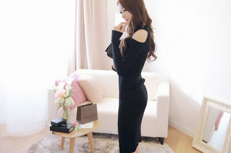 WD21649 Charming Dress Black