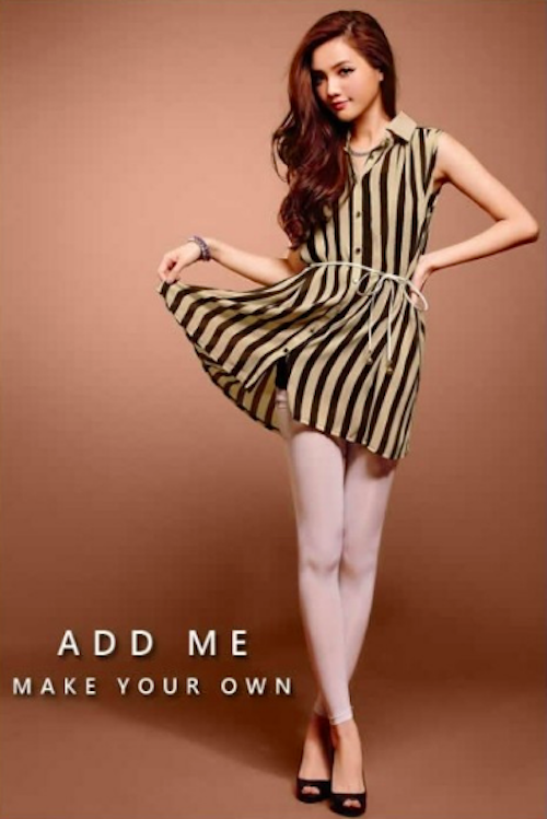 WD21660 Stylish Stripe Dress Brown