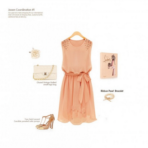 WD21679 European Sleeveless Dress Pink