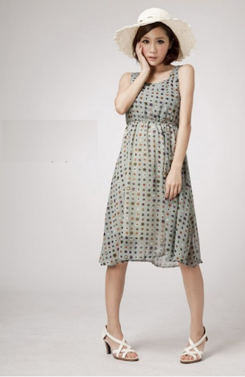 WD21694 Dainty Dot Dress As Picture