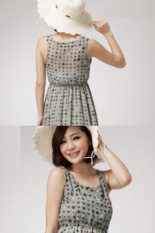 WD21694 Dainty Dot Dress As Picture