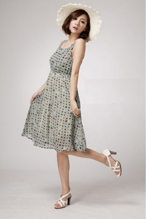 WD21694 Dainty Dot Dress As Picture