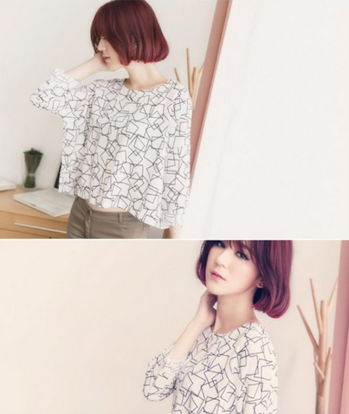 WT21696 Fashion Top White