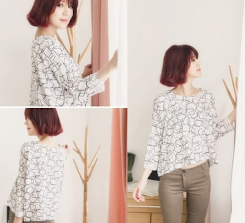 WT21696 Fashion Top White