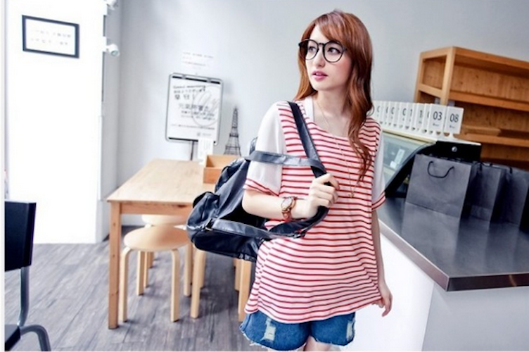 WT21700 Stripe Top Red