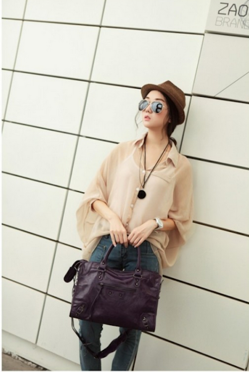 WT21722 Korea Fashion Top Almond