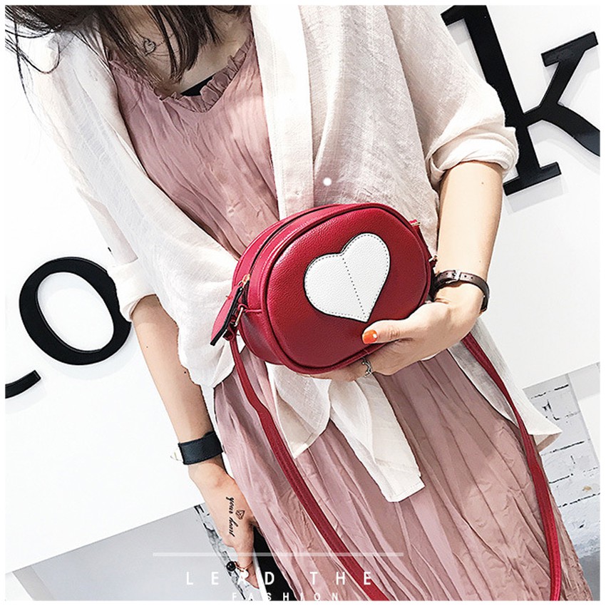 KW80374 Cute Love Sling Bag Wine Red