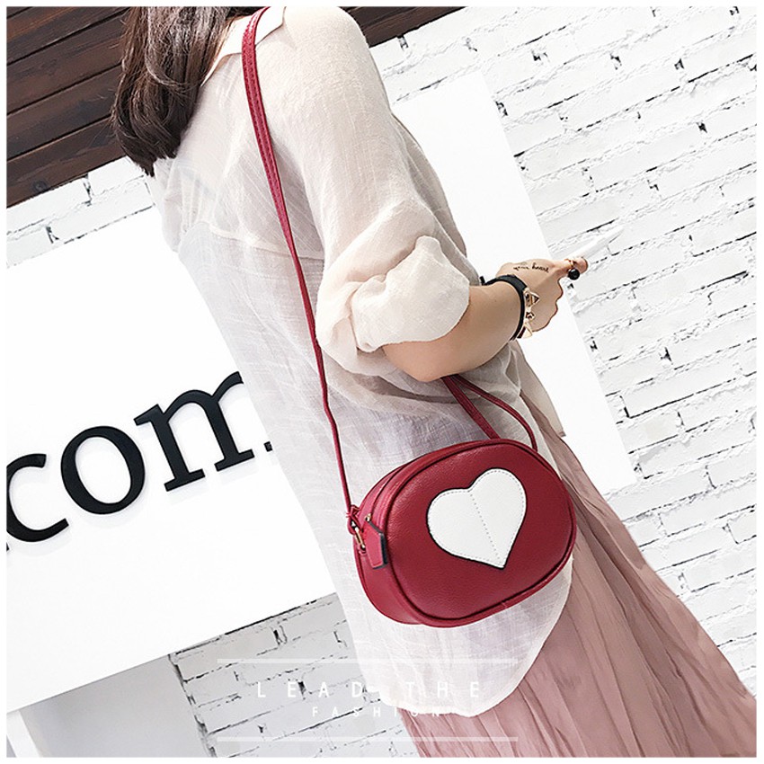 KW80374 Cute Love Sling Bag Wine Red