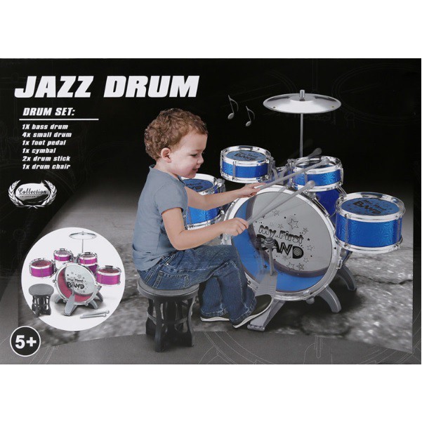 MK022 Kid's Jazz Drum Set Blue