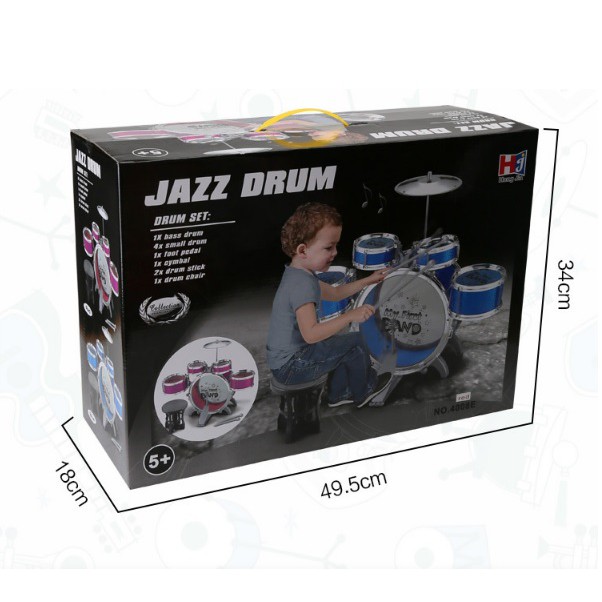 MK022 Kid's Jazz Drum Set Blue