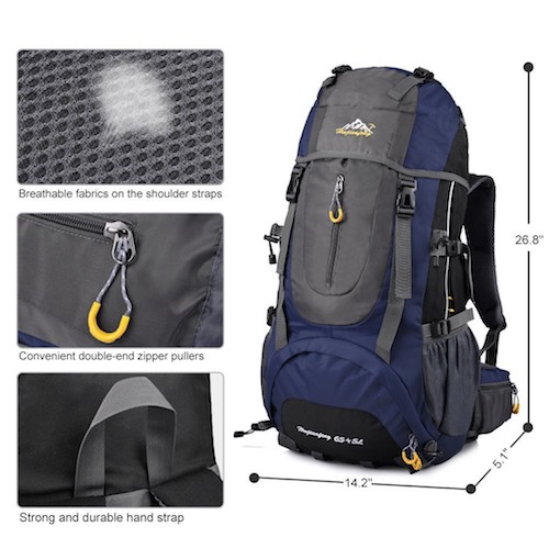 MK037 Hiking Backpack Dark Blue