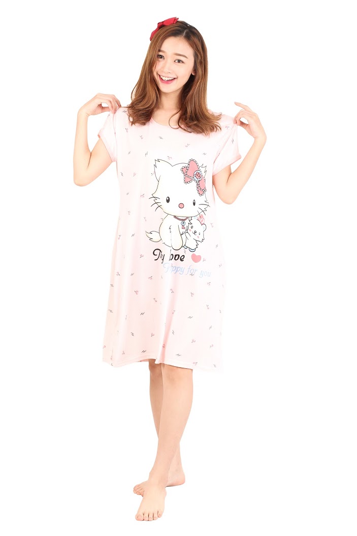 QA-466 Cute Kitty Sleepwear Pink