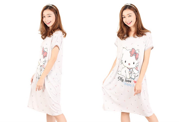 QA-466 Cute Kitty Sleepwear Light Blue