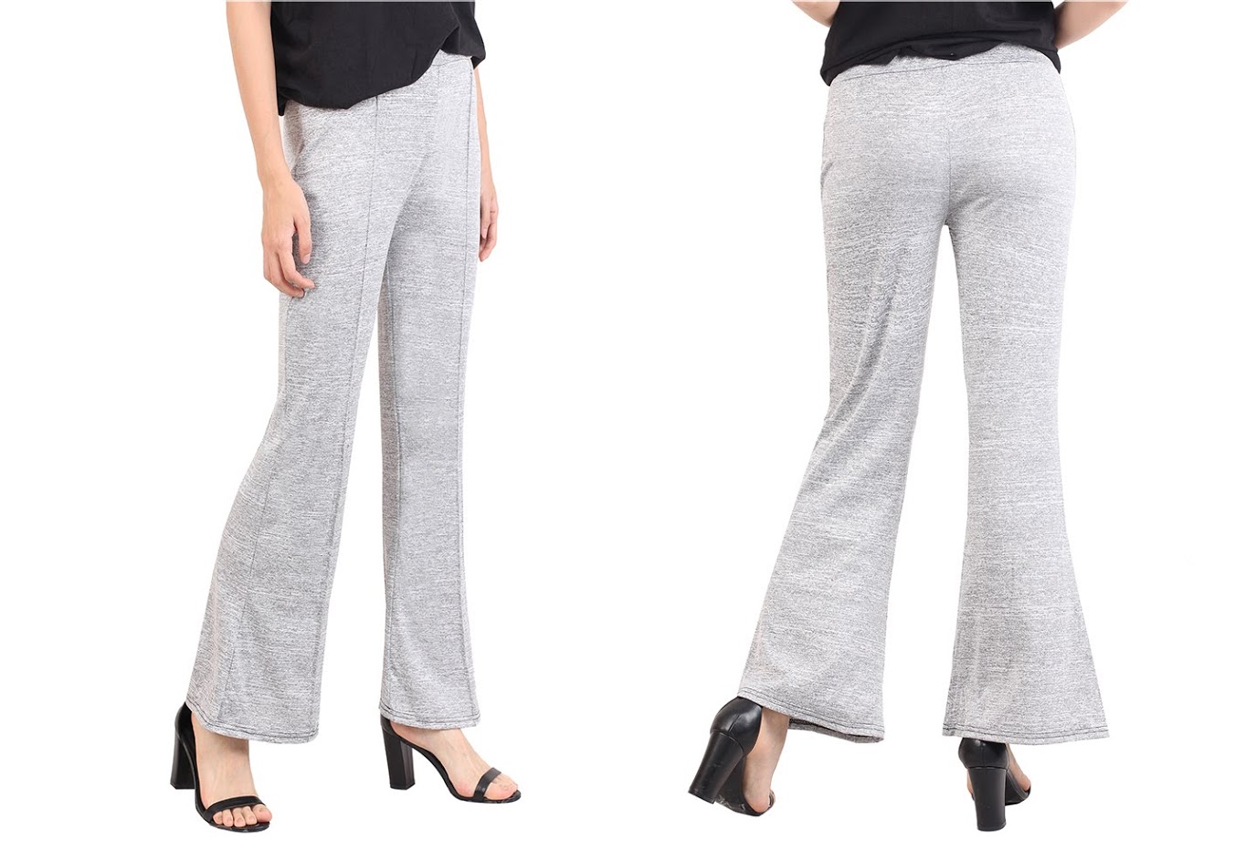 QA-467 Women Casual Palazzo Light Grey