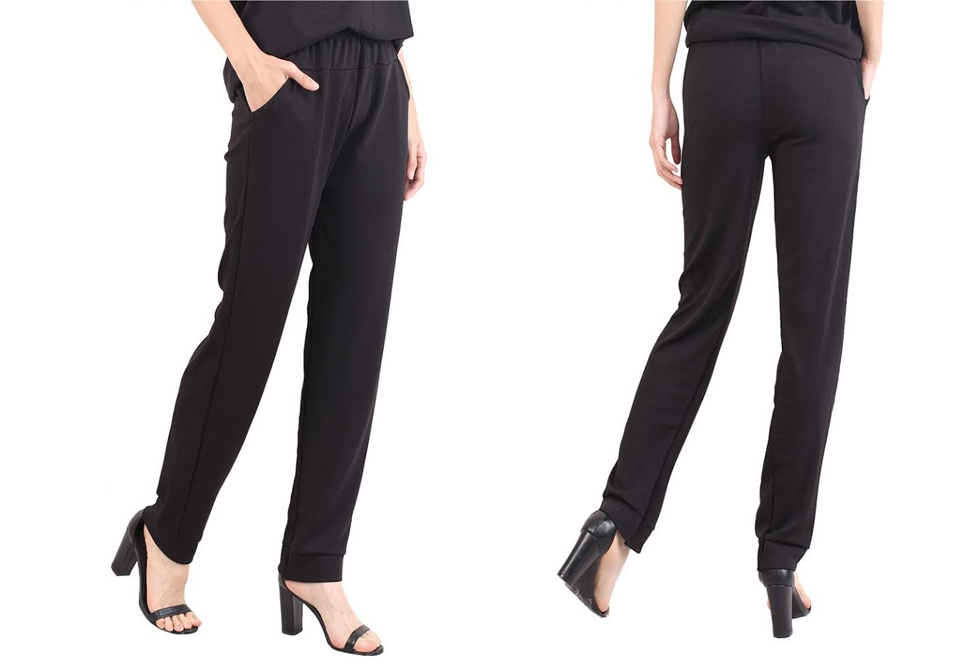 QA-470 Straight Cut Pants Black