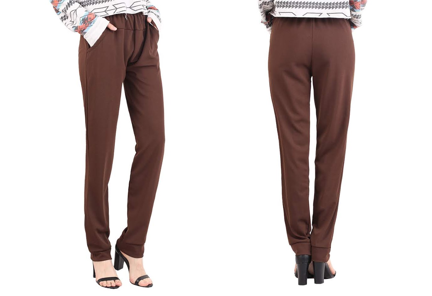 QA-470 Straight Cut Pants Brown