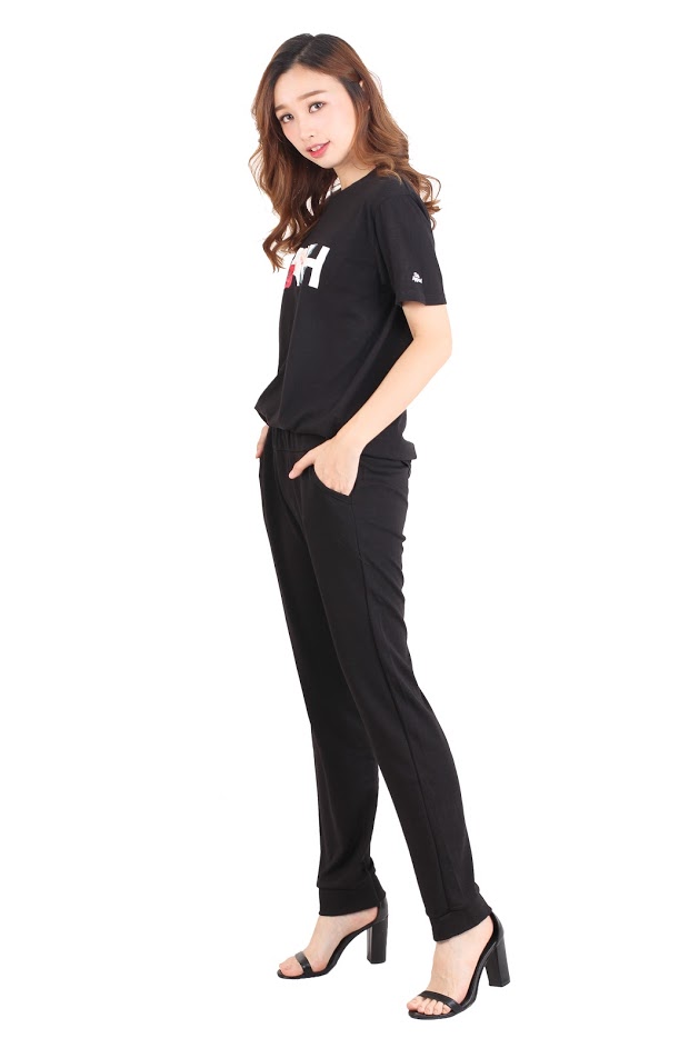 QA-470 Straight Cut Pants Black