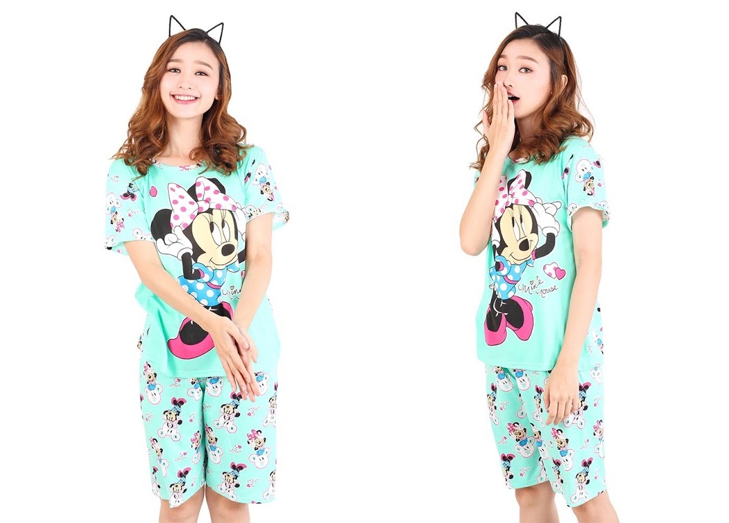 QA-471 Cute Cartoon Sleepwear Green Minnie