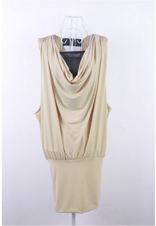 WD21734 Stylish Dress Almond