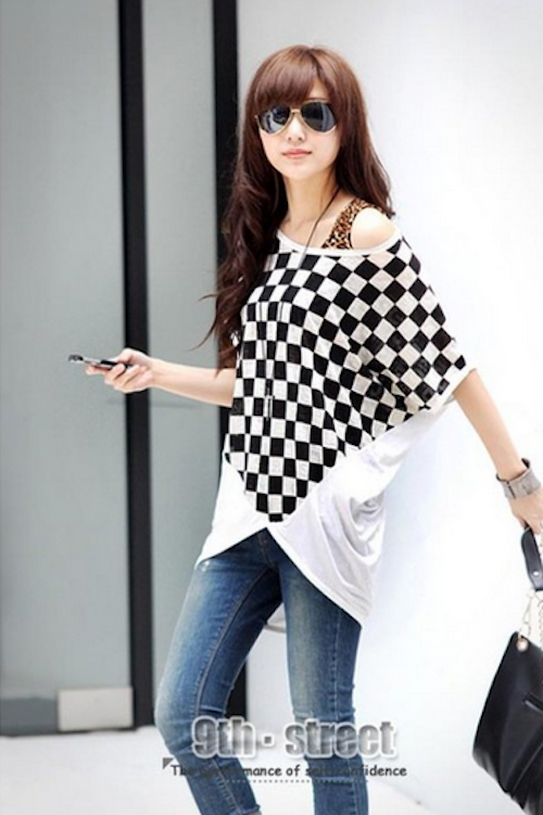 WT21740 Korea Stylish Top White