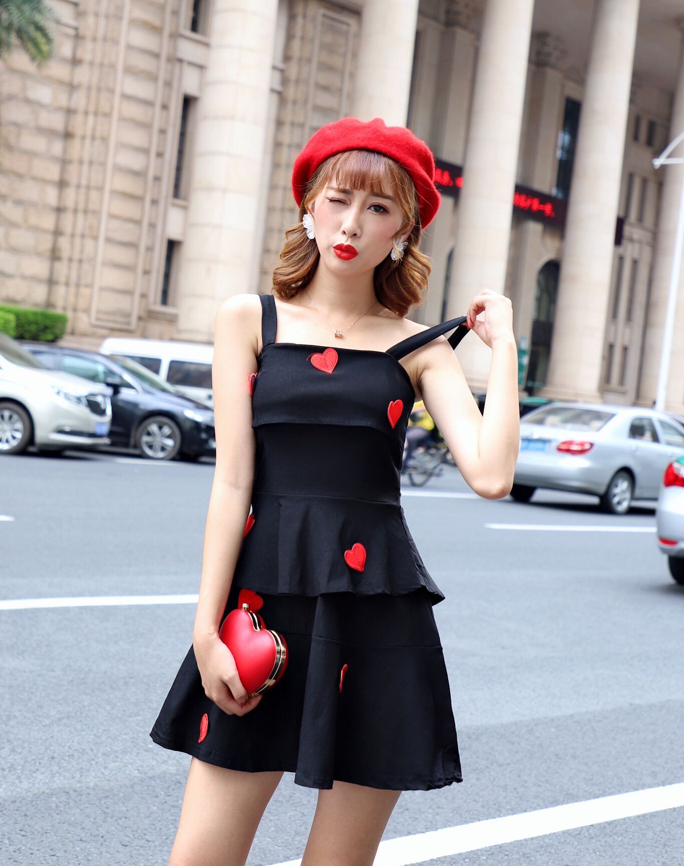 GW2302 Sweet Love Dress Black