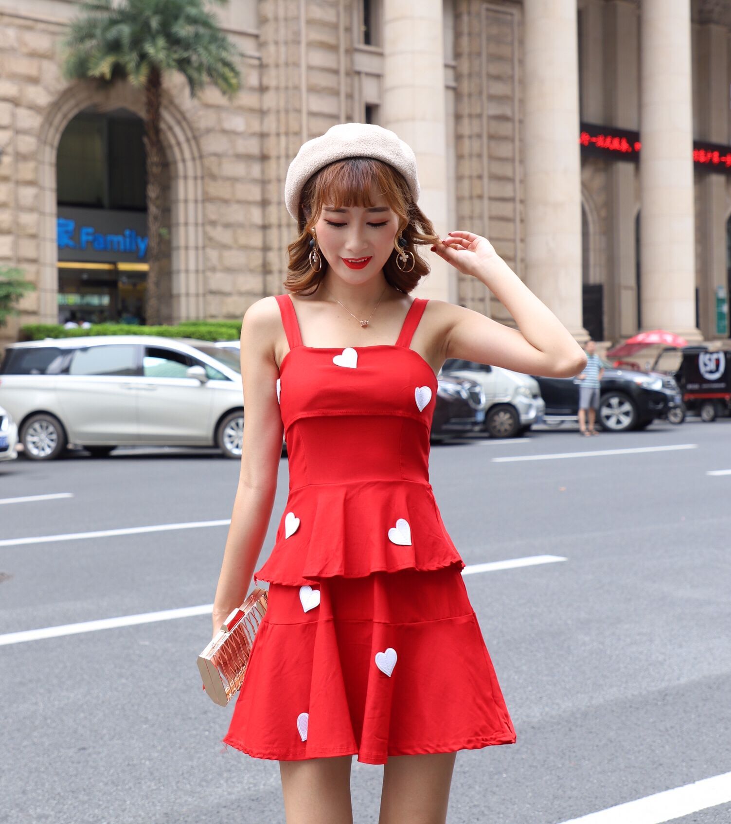 GW2302 Sweet Love Dress Red