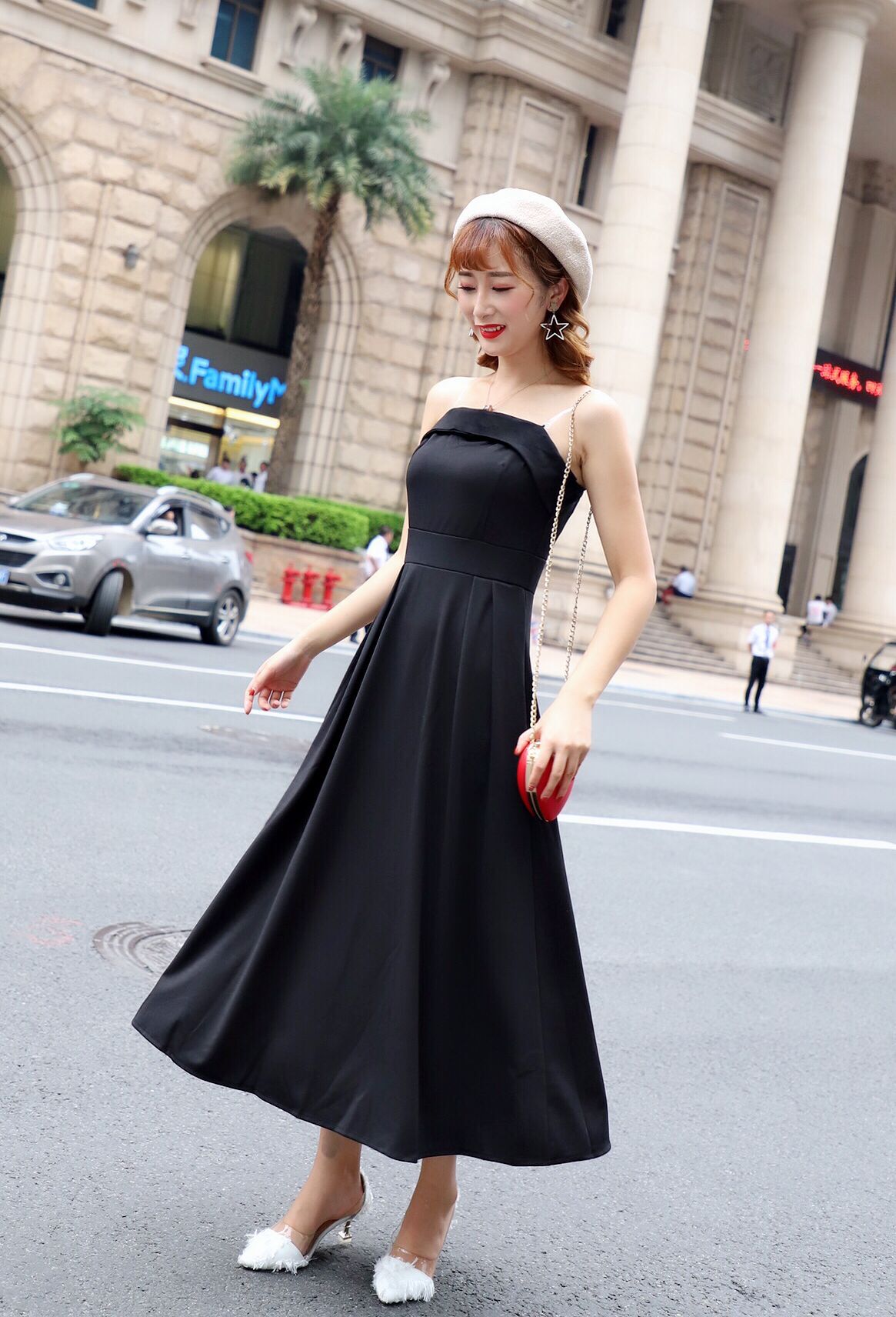 GW2313 Charming Off Shoulder Maxi Dress Black