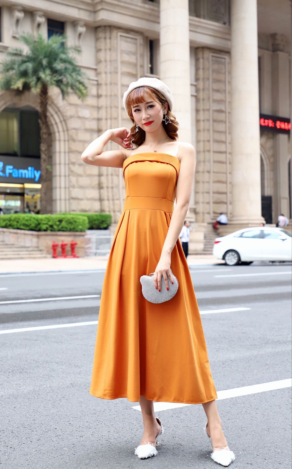 GW2313 Charming Off Shoulder Maxi Dress Yellow