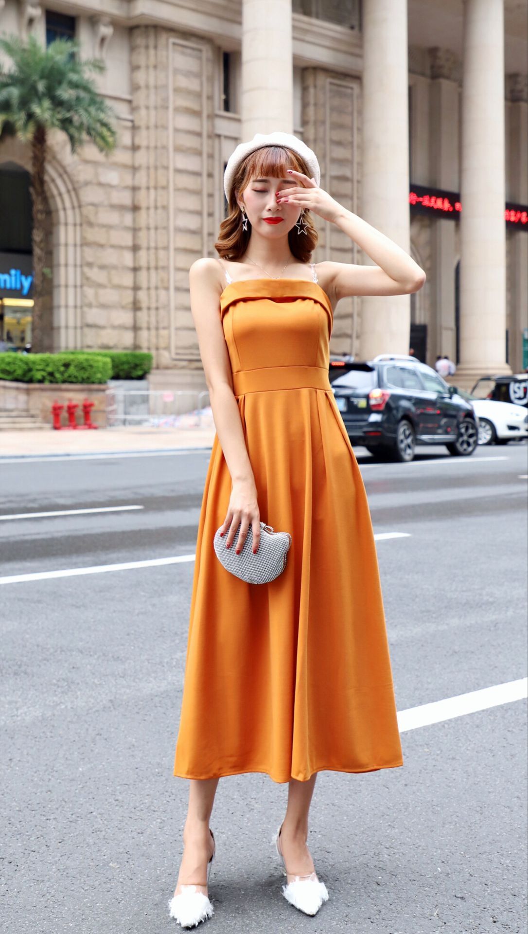 GW2313 Charming Off Shoulder Maxi Dress Yellow