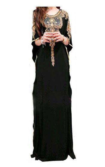 JW5001 Quality Batwing Dress Black